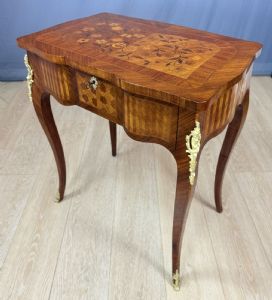 🥇Scrivania porta Gioie Petineuge Intarsiata con Bronzi Antica Epoca 1800