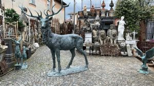 Coppia di Cervi in bronzo
