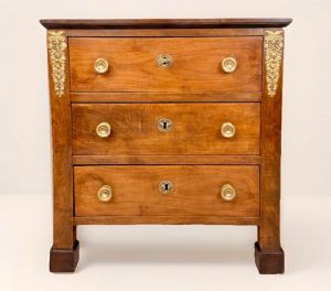 🥇Rarissimo Piccolo Cassettone Antico in Noce Epoca Impero 1805/10🥇
