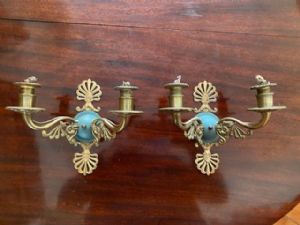 Pair of Gilt and Lacquered Bronze Sconces - Restored (work in progress)_car 2442