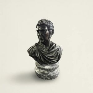 
Busto in Bronzo su Base in Marmo Bardiglio 