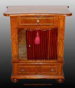 South Tyrol, 1700s. Admirable, practical and graceful 18th-century bedside table-cupboard.