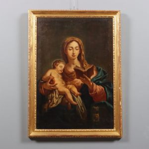 Pintura Cópia de Francesco Trevisani - Madona Lendo com Menino