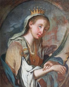 Francesco Paglia; Brescia 1635 - Brescia 1714, Santa Caterina da Siena, olio su tela