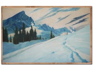 Esquiadores em Garmisch, Alpspitze – Adalbert von Wex