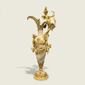 
Brocca Decorativa in Onice e Bronzo Dorato, Francia Napoleone III