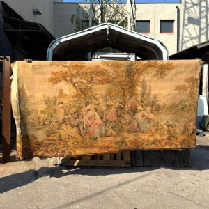 PAN441 - Gobelin aus Grassaft, 19. Jahrhundert, Maße L 280 x H 144 cm