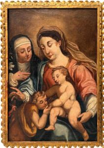 MADONNA CON BAMBINO E SAN GIOVANNINO - SCUOLA TOSCANA