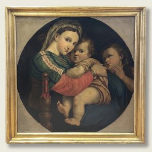 
Dipinto Madonna Della Seggiola, Olio su Tela, Italia - XIX Secolo