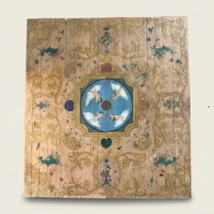 
Monumentale Soffitto Ligneo Dipinto (400x400 cm) – Sicilia, Fine XIX Secolo