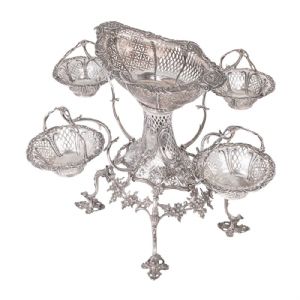 Wichtige georgianische Epergne aus Sterlingsilber
