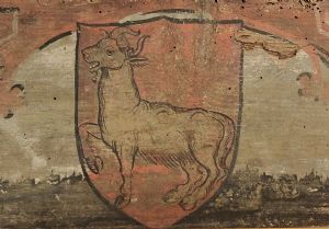 Pair of Renaissance Lombard panels from the ceiling of a noble house