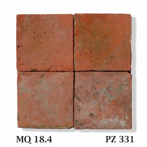 Ancient terracotta flooring, 23.5x23.5 cm. 1800s.