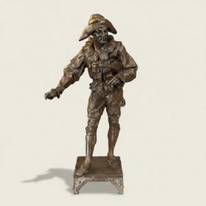 
Scultura in Bronzo - Menestrello di Émile Picault (1833-1915)