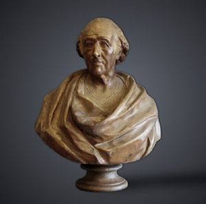Sculpture depicting the bust of a man