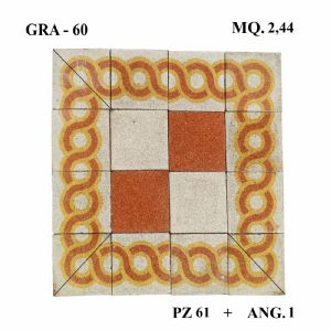 Antica pavimentazione in graniglia. cm 20x20. Epoca primi 1900.