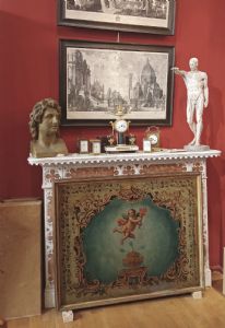 DIPINTO CON ALLEGORIA DI PUTTO ALATO FINE XVIII SECOLO - Foto 10