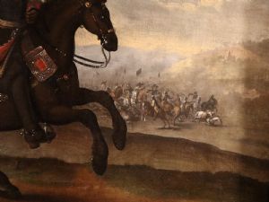 Retrato equestre com cena de batalha, Adam Frans van der Meulen (Bruxelas 1632 – Paris 1690) círculo de - Foto 5