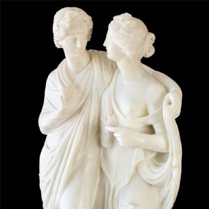 Scultura neoclassica raffigurante Bacco ed Arianna - Foto 5