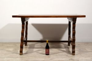 Tavolo fratino in legno massello di noce scolpito, nord Italia, fine XVII secolo - Foto 5