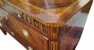 INLAID CHEST OF DRAWERS - PIEDMONT - LOUIS XVI - Foto 5