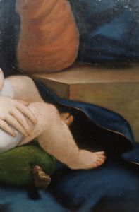 DIPINTO MADONNA CON BAMBINO FINE XVIII SECOLO  - Foto 7