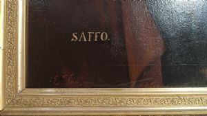 QUADRO DA ENRICO FANFANI META' XIX SECOLO DELLA POETESSA SAFFO - Foto 8