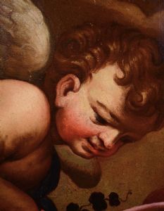 Zwei Engel mit einem Blumenkranz, Werkstatt von Carlo Maratta - Foto 8