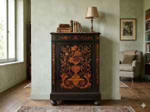 Ebonized Dutch Cabinet - Restored (work in progress)_code 3358