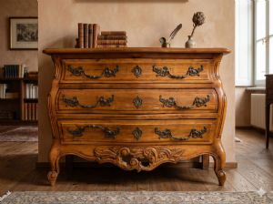 Louis XV Style Cherry Chest of Drawers - Restored (in progress) - item code 3362