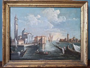 Venise, huile sur toile avec cadre