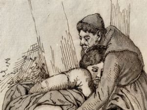 French painter (19th century) - Erotic scene. - Foto 6