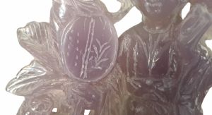 ORIENTAL FEMALE FIGURE IN AMETHYST - CHINA - 20TH CENTURY - Foto 8
