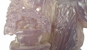 ORIENTAL FEMALE FIGURE IN AMETHYST - CHINA - 20TH CENTURY - Foto 9
