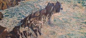 MARINA EN CINQUE TERRE - ÓLEO SOBRE TABLERO - GIUSEPPE CASELLI (1893 - 1976) - Foto 6