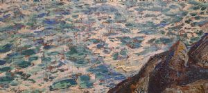 MARINA EN CINQUE TERRE - ÓLEO SOBRE TABLERO - GIUSEPPE CASELLI (1893 - 1976) - Foto 5