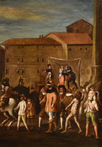Carnival in Rome in Piazza Navona, Michelangelo Cerquozzi (Rome 1602 – 1660) workshop - Foto 6