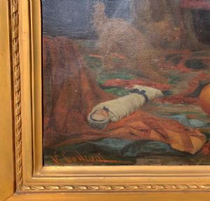 Vincenzo Colleoni (Attivo a Venezia nella seconda metà del XIX sec.) - Scena di interno con personaggi in maschera. - Foto 9