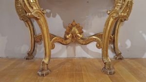 LOUIS XV GILDED WOOD CONSOLE, MID-18TH CENTURY - Foto 6