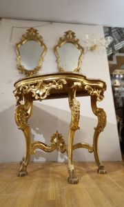 LOUIS XV GILDED WOOD CONSOLE, MID-18TH CENTURY - Foto 9