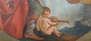 "L' incoronazione della Vergine tra i Santi" - Olio su tela - Sebastiano Conca (1680 - 1764) ambito di - Foto 9
