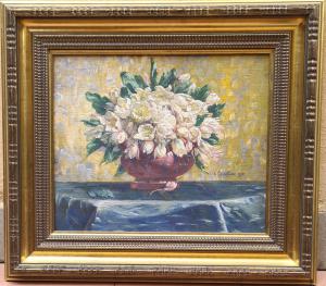 dipinto natura morta "vaso di fiori"