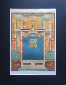 Scenes of Pompeian grotesques - Burin engraving - 19th century - Italy