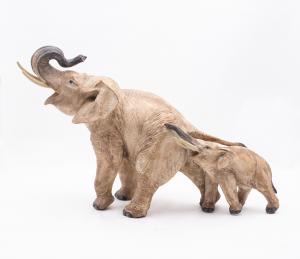 Cacciapuoti, "Elefanti", scultura in terracotta, firmata, Anni '40, Cacciapuoti, ‘Elephants’, terracotta sculpture, signed, 1940s