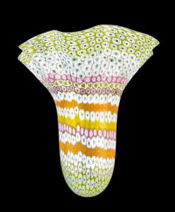Wandlampe aus Glas mit mehrfarbigem Murrine-Dekor. La Murrina, Murano.