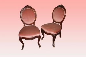 Group of 8 Louis Philippe style mahogany chairs from the 1800s