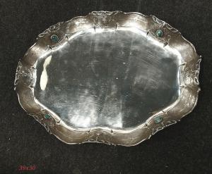Vassoio in argento anni '40