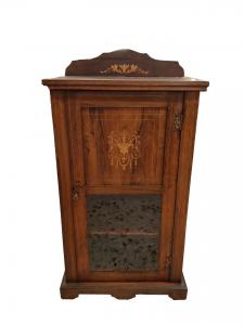 Vitrine inglesa baixa do século XIX estilo Vitoriano para partituras.