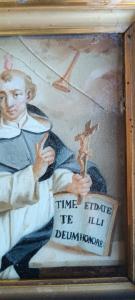 Antico dipinto su vetro-San Vincenzo Ferreri - Foto 5