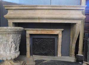 chp063 stone fireplace, 17th century, measures cm w 243 x h 172, opening w 174 x h 130